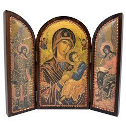 TRIPTICO MADERA OVAL, MEDIDAS CERRADO: ALT 20 C...