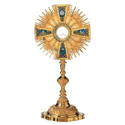 Custodia g�tica en metal noble - 89 cm de altur...