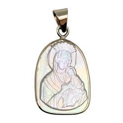 Medalla Virgen del Perpetuo Socorro en n�car ...