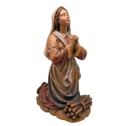 Santa Bernadette - talla de madera 25 x 11 x 17 cm