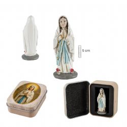 VIRGEN LOURDES 5cm EN LATA