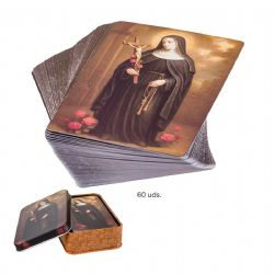 ESTAMPAS SANTA RITA 60 UNIDADES CAJA METAL